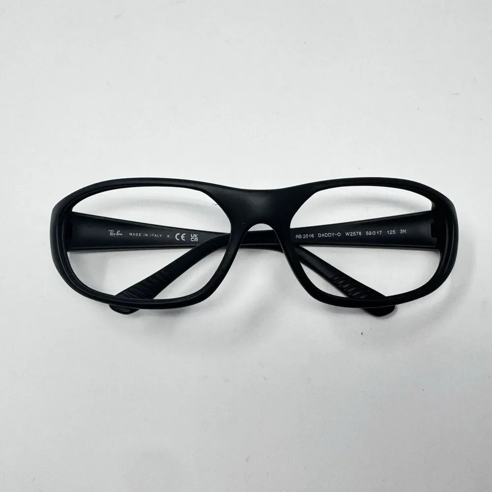 Ray-Ban RB2016 Daddy-O W2578 Rubber Black Sunglass Frames 59-17-125 (A)